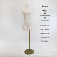 Mannequin Femme Taille Européenne Mi-Corps avec Grosses Hanches, Jambes et Tête pour Vitrine de Magasin de Vêtements