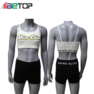 Nouveaux costumes de danse personnalisés en sublimation, bleu et noir, pour la pratique et l'entraînement, vêtements de danse, vêtements d'entraînement pour les cheerleaders - Product Image 2