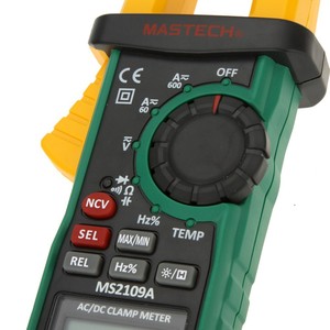 มาสเทค MS2109A แคลมป์มิเตอร์ AC DC 600A CAT III จอแสดงผลดิจิตอล สำหรับมืออาชีพ - Product Image 3