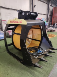 Bécher rotatif de 1,6 m³ pour excavatrice Soosan 20-27 tonnes, pour la séparation du sable et du gravier lors des travaux de construction - Product Image 2