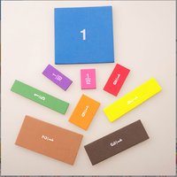 Tuiles de couleur personnalisées, multicolores, en EVA souple, imprimées, lavables, carrés de comptage pour l'entraînement arithmétique
