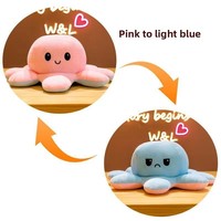Peluche de Poulpe Réversible Double Face Réversible, Couette en Coton PP pour Anniversaire d'Étudiants