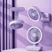 Ventilateur mural portable rechargeable à double usage pour cuisine et bureau, avec télécommande, à oscillation et refroidissement, en promotion