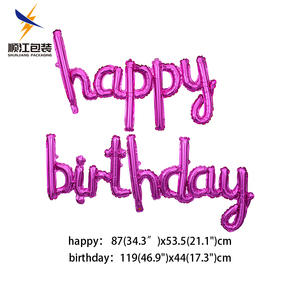 Fiesta personalizada cumpleaños decoración frase 16 32 40 pulgadas globo de aluminio personalizado Mini oro carta Globos letras Globos - Product Image 3