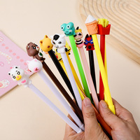 Stylo gel en plastique de haute qualité, mignon, en forme de lion en 3D, dessin animé, pour étudiants, pour écrire et prendre des notes, 0,5 mm