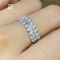 Bague demi-cercle en forme de T Rochime en argent sterling S925 plaqué rhodium, bijoux fins pour femmes