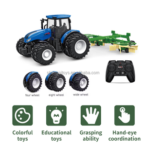 LK Toys 1/24 6CH Tracteur <span class=keywords><strong>RC</strong></span> Farmer Car Alloy <span class=keywords><strong>RC</strong></span> Trailer Tractor with Light Farming Toy with Wide Wheels - Product Image 2