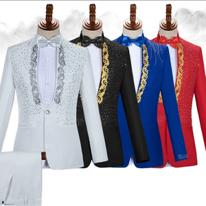 <strong>Men's</strong> Stand-up Collar Sequined <strong>Clothing</strong>, <strong>Men's</strong> Formal Dress Suit, <strong>Men's</strong> Suit Set - Product Image 1
