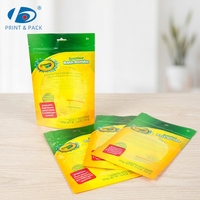 Sachets Doypack Personnalisés avec Impression de Logo pour Emballage de Bombes de Bain, Refermables avec Fermeture Zip et Fenêtre Transparente