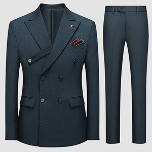 ODM 2025 Designer Men's <strong>Suit</strong> V-neck <strong>Suit</strong> Textured Modern Fit Men's Polyester <strong>Suit</strong> for Client Meetings - Product Image 1