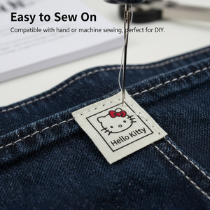 Garment Accessories Private Wholesale Custom Brand <b>Name</b> Logo Damask Woven Tags for Clothing - Product Image 3