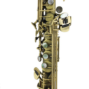 Popolare di Grado Antico Bronzo Verde Dritto Sax Soprano Sassofono - Product Image 3