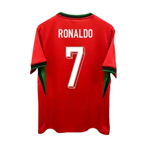 Toptan 2024 portekiz futbol forması ev kırmızı uzakta hayranları sürüm Euro formalar ile Ronaldo 7 # futbol formaları