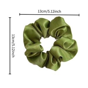 Elastico per Capelli da Donna in Tulle e Raso Verde Personalizzabile, Stile Retrò Coreano, Semplice e Dolce, Fatto a Mano - Product Image 4