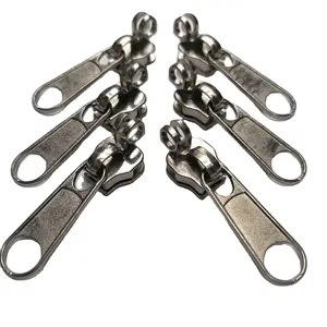 Classical Style 5#/7#/8#/10# Non Lock Slider Double Keyhole For Nylon Zipper Custom Slider Puller For Luggage Safe Bag
