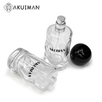 Botella de Perfume de Vidrio Irregular Única de 50 ml, Nuevo Diseño, Botella de Spray Vacía Personalizada, OEM ODM, Empaque Personalizado