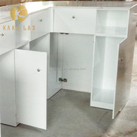 Bureau d'accueil pas cher Demi-rond Bureau d'accueil de petite taille Surface solide Bureau d'accueil semi-circulaire