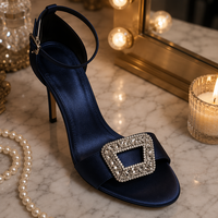 Nouveauté, accessoires de chaussures élégants et confortables en alliage de zinc, boucle diamantée, clips de chaussures colorés pour femmes