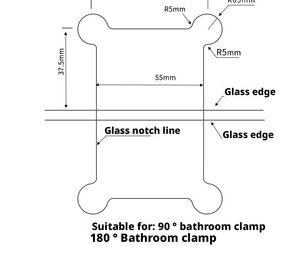 <span class=keywords><strong>Support</strong></span> <span class=keywords><strong>de</strong></span> <span class=keywords><strong>fixation</strong></span> mural en verre à 90 degrés SVA pour porte <span class=keywords><strong>de</strong></span> douche, hôtel, bureau, personnalisé en Chine - Product Image 4