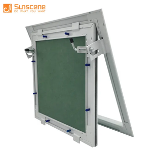 <span class=keywords><strong>Trappe</strong></span> d'accès au plafond pour cloisons sèches en aluminium minimaliste moderniste Aluminium léger Couleur contrastée Carreaux d'accès blancs à l'humidité - Product Image 1