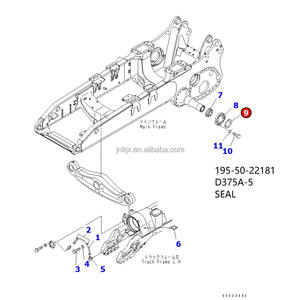Sello de Alta Calidad para Eje de Pivote /N 195-50-22181 1955022181 para Repuesto de Bulldozer Komatsu - Product Image 4