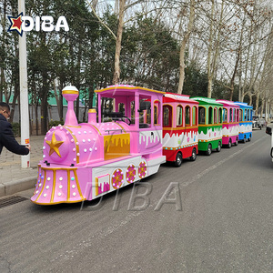 รถไฟลูกกวาดสีชมพูสำหรับเด็กสวนสนุกสวนสนุกสั่งทำได้ตามต้องการ - Product Image 2