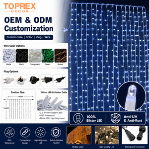 Guirlandes LED de qualité commerciale Toprex pour l'extérieur, câble en caoutchouc étanche IP65, pour la décoration de la <span class=keywords><strong>maison</strong></span>, les projets de Noël - Product Image 5