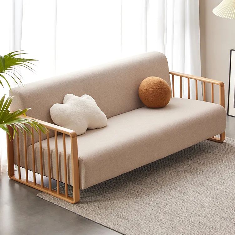 European Style Modern Design Living Room Sofas Set Solid Wood Frame Sofa