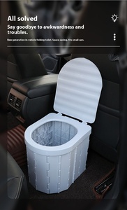 Inodoro Plegable Portátil para Acampar, para Adultos, con Tapa, para Senderismo, Viajes por Carretera, Resistente - Product Image 5