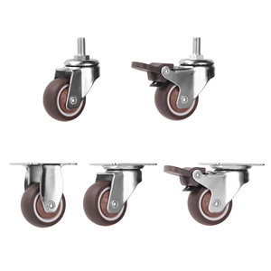 bearing silent rubber <b>wheel</b> tpr directional swivel caster threaded stem <b>replacement</b> <b>wheel</b> - Product Image 1
