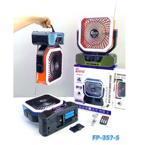 <span class=keywords><strong>Radio</strong></span> d'urgence multifonctionnelle FP-357-S à énergie <span class=keywords><strong>solaire</strong></span> avec ventilateur, haut-parleur Bluetooth sans fil, sortie 5V 1A, lanterne LED avec minuterie et télécommande - Product Image 4