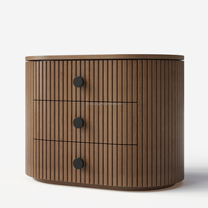 Ferly đương đại đầy đủ đồ nội thất phòng ngủ đặt sồi đóng cửa đầu giường với ngăn kéo Bàn Cạnh Giường ngủ để sử dụng nhà - Product Image 5