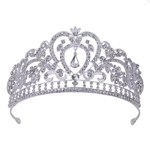 Couronne de mariage en alliage de cristal, couronne en strass pour mariage, accessoires pour cheveux, couronne de mariée princesse