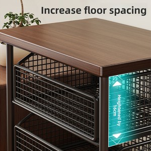 Coffee Machine Riser Desktop <b>Shelf</b> Workstation Break Room <b>Storage</b> <b>Basket</b> Sideboard Tiered Rack Tea Bag Holder Multifunctional - Product Image 4