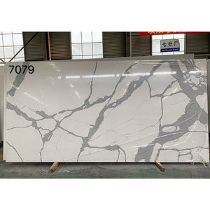 Prefab nhà bếp phòng tắm calacatta thạch anh tổng hợp thạch anh Countertop slab sang trọng Quartz slab - Product Image 1