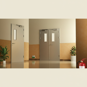 Puerta ignífuga de acero de una sola hoja para escuelas, diseño moderno para UL aprobado - Product Image 1