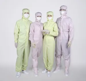 SKPURE OEM antiestático Trabalho Uniforme Vestido Macacão Cleanroom Vestuário Anti-estático Vestuário Cleanroom Suit ESD Roupas