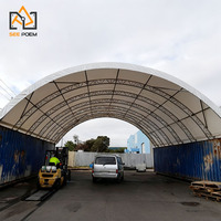 Abri de conteneur d'expédition industriel en PVC CS4020, abri de stockage d'équipements, auvent de conteneur, abri de conteneur double Trust