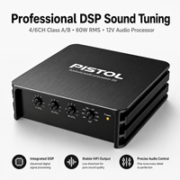 Amplificateur DSP de voiture 4 canaux D1, classe AB, 60W RMS, 12V, processeur audio haute fidélité, design compact pour l'amélioration du son de la voiture
