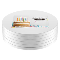 Plateau à gâteau rond, lot de 6, en papier ondulé résistant à la graisse, pour boulangerie, vente au détail et livraison