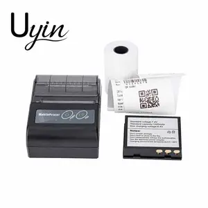 Uyin Draagbare Draadloze Barcode Ticket Pos Mini Blue-Tooth Mobiele Gratis Verzending Thermische Label Ontvangst Inkless Printer