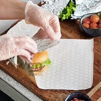 Papier sulfurisé industriel simple face, résistant à la graisse et à la chaleur, avec logo personnalisé, pour pain à hamburger et sandwichs