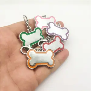 Personalizado collar veterinario recomendó pet militar pet hueso Etiqueta de perro