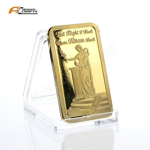 Vente à chaud de barres d'or en fer plaqué or de 1oz pour la collection - Product Image 2