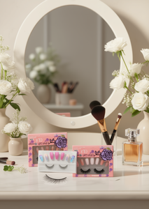 Set di Ciglia Finte Grenobil 1200 Pezzi, Striscia Completa, Naturali Lunghe a D Curl, Stelo in Cotone Nero, Capelli Sintetici - Product Image 2