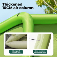 Tente Gonflable Automatique Portable Anti-Moustiques Double Couche Quatre Saisons en Tissu Maille Haute Densité Imperméable pour Couples et Tourisme