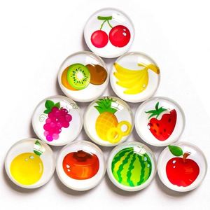 Aimants de réfrigérateur en verre en gros, aimants 3D imprimés avec photo de fruits pour réfrigérateur - Product Image 1
