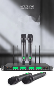 Oem <span class=keywords><strong>Receiver</strong></span> phạm vi kỹ thuật số 4 kênh micro không dây với microphone bốn thiết bị cầm tay/Tai nghe/Lavalier Microphone - Product Image 5