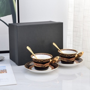 Wholesale of Novelty Western European Luxury Angel Gold Handle Ceramic Coffee Set and Bone China <b>Tea</b> <b>Cup</b> Set - Product Image 3