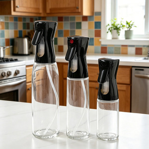 High-pressure continuous oil spray <b>bottle</b> for household air fryers, cooking oil sprayer, mist <b>bottle</b>, transparent oil dispenser - Product Image 1